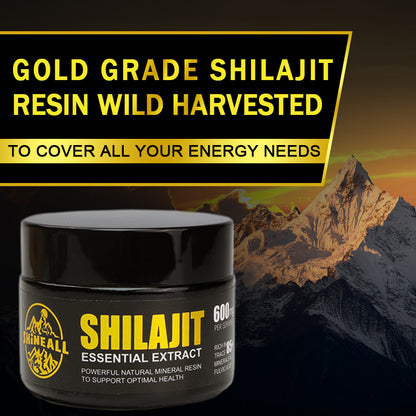 Gold Level Himalayan Shilajit Extract – 75%+ Fulvic Acid, 85+ Trace Minerals – Premium Gold Grade Resin for Energy, Vitality & Mental Clarity
